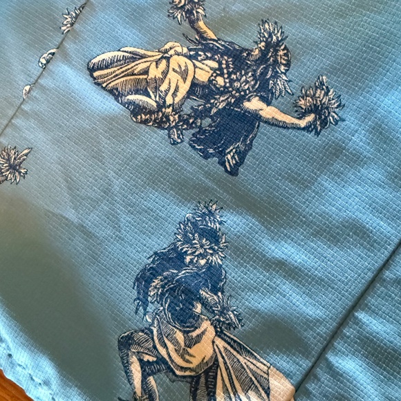 Vintage Blue Tropical Women’s Large 12 Dress Luau From Hilton Hawaiian Village. - Picture 11 of 13